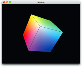 OpenGL content in a Cocoa view (left) and a Carbon window (right)