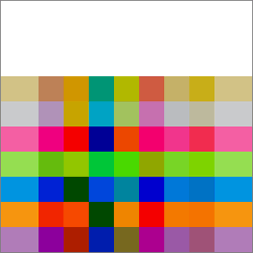 Rectangles painted using color burn blend mode