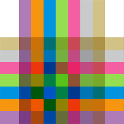 Rectangles painted using multiply blend mode