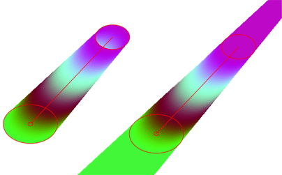 Extending a radial gradient