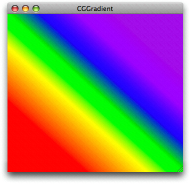 An axial gradient created with seven locations and colors