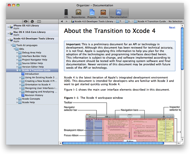 Orientation to Xcode 4