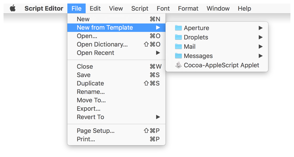 scripting tool for mac os x