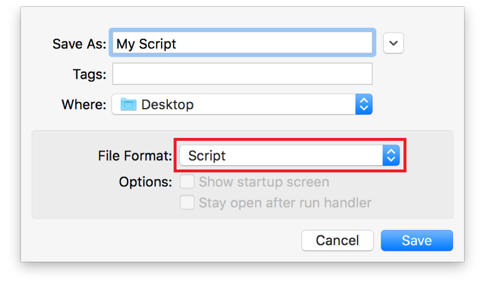 run script on mac