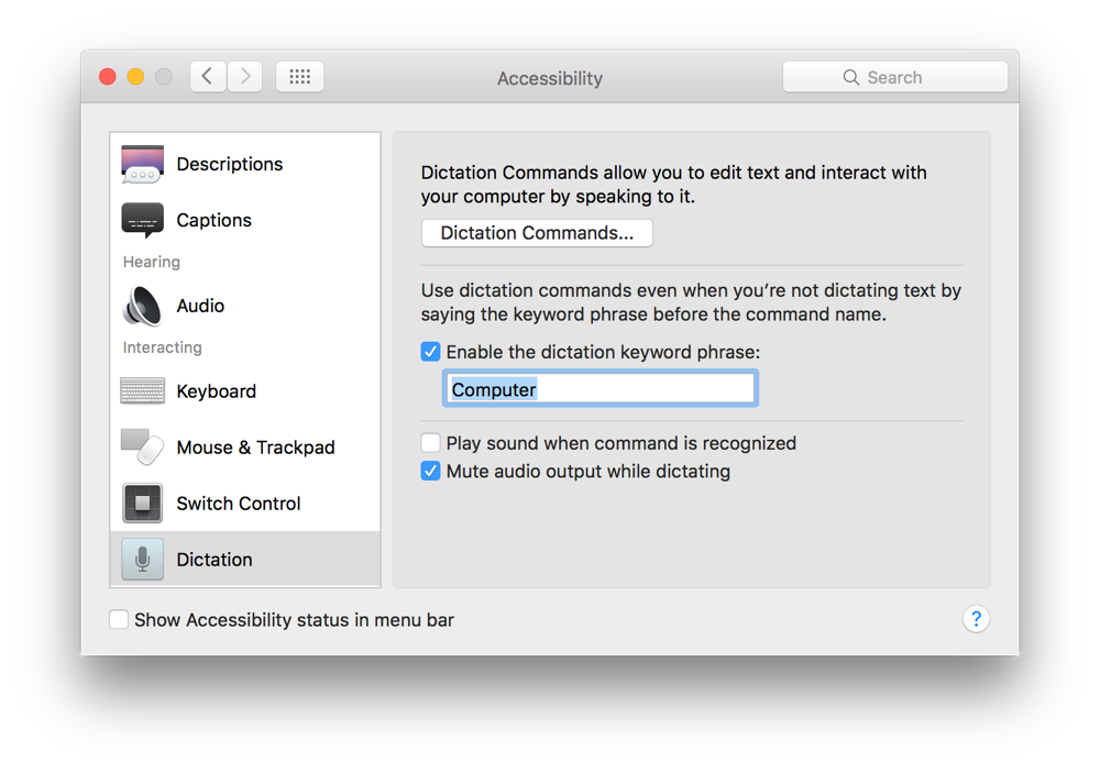 how to open dictation on mac