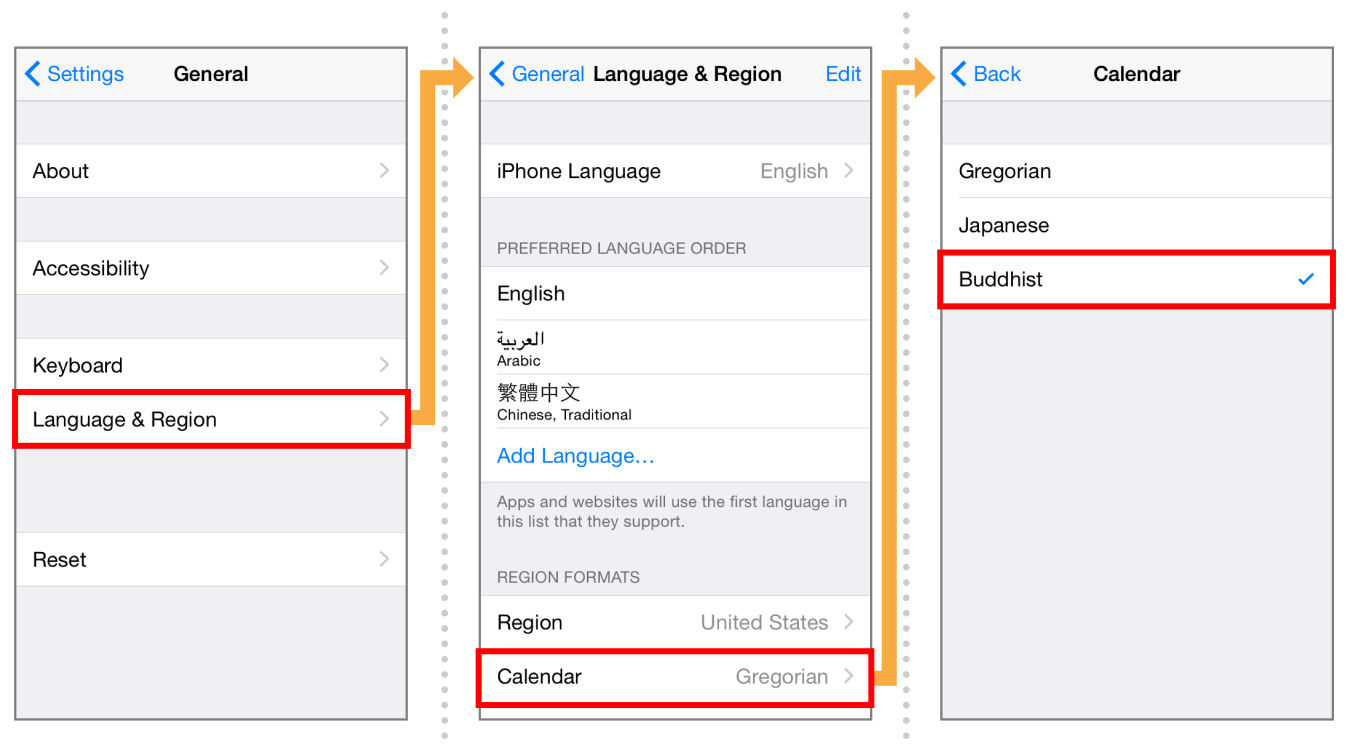 Reviewing Language and Region Settings