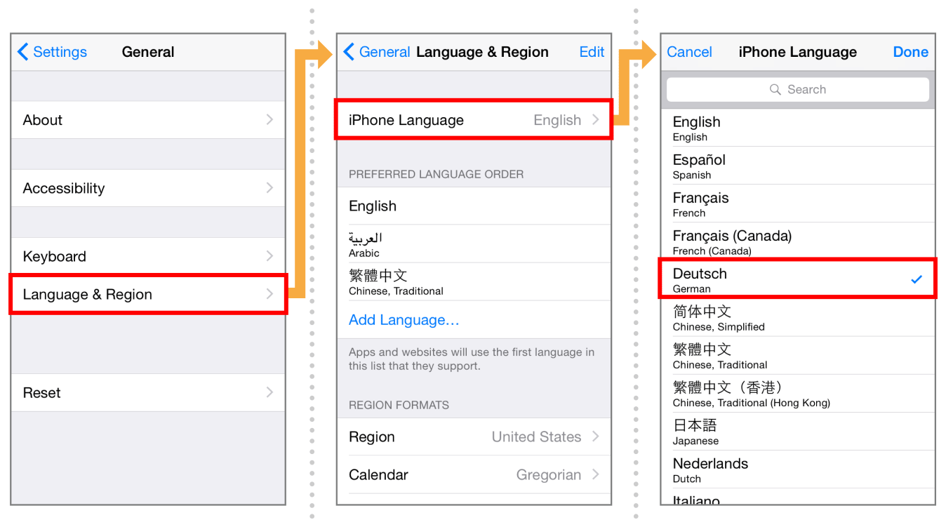 wählen kalt Bitte change iphone language Inlay Grad Celsius Tsunami