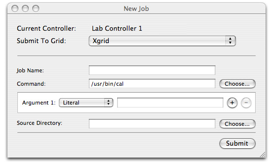 grid feeder job sumbission screen