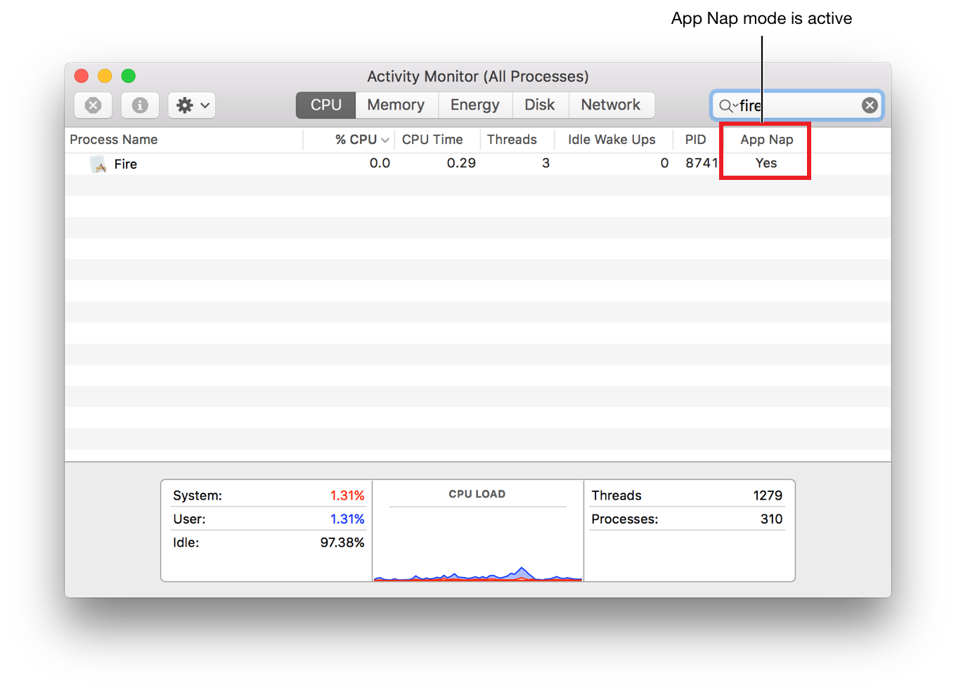 Open activity monitor on mac