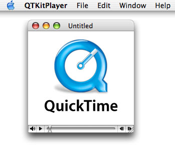 The completed QTKitPlayer application