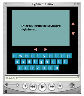 The Typewrite wired movie with sprites as keyboard characters