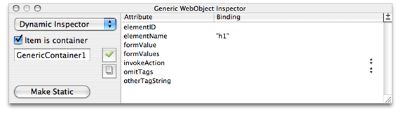 The Generic WebObject Inspector