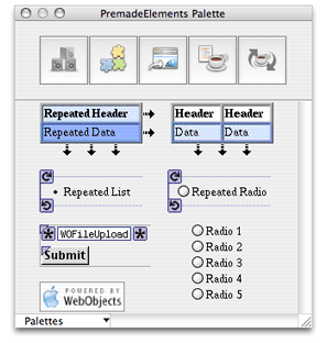 The PremadeElements palette