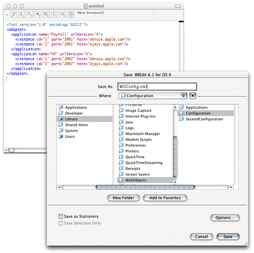 Creating and saving the HTTP adaptor configuration file