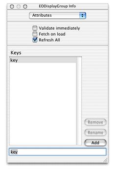 Add a key to display group