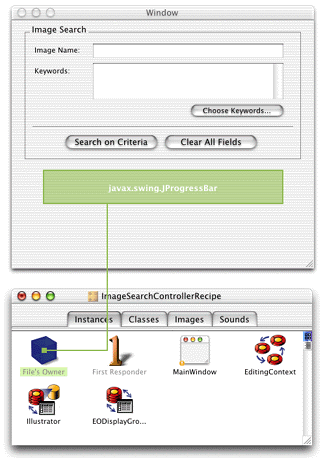 Connect new outlet to custom view