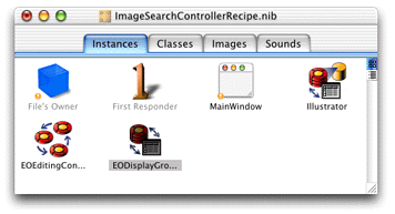 EODisplayGroup object in nib file
