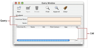 Query window and list task