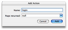 Add the login action