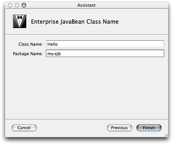 Enterprise JavaBean Class Name