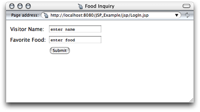 JSP_Example project—the output of LogIn.jsp