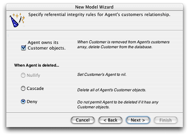 Specify referential integrity rules for a relationship