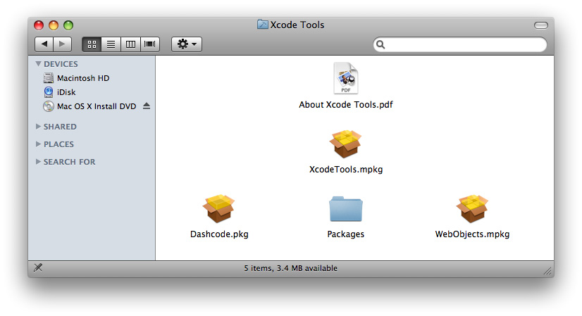 Xcode Tools disk