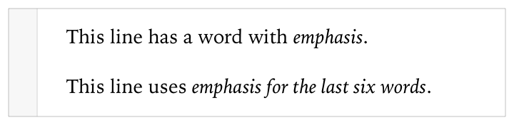 emphasis words examples