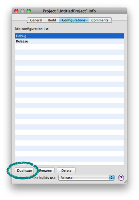 Duplicate an Existing Build Configuration