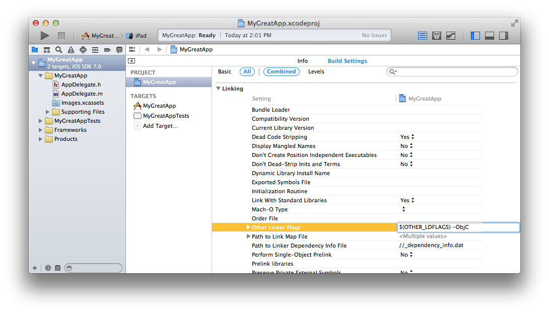 Technical Q A Qa1490 Building Objective C Static Libraries With Categories