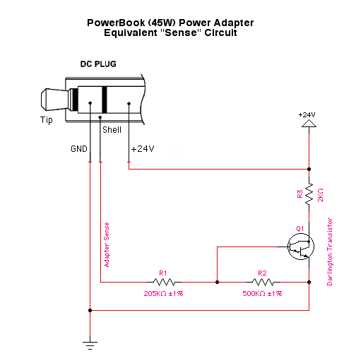 45W adapter sense circuit