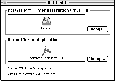 Custom DTP Example String