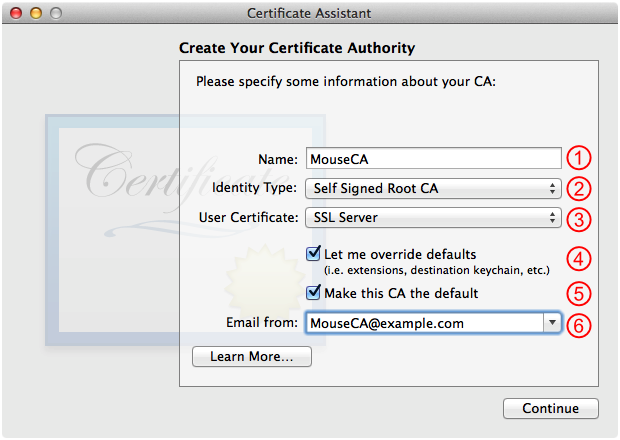 create self signed certificate on mac server asks for keychain access