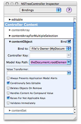 Setting the tree controller's content object