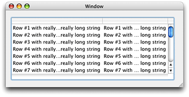 Truncated strings displayed in table cells