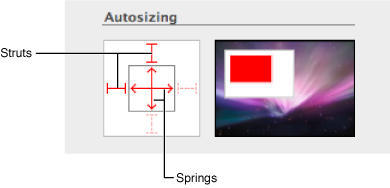 Configuring the autosizing rules of a view