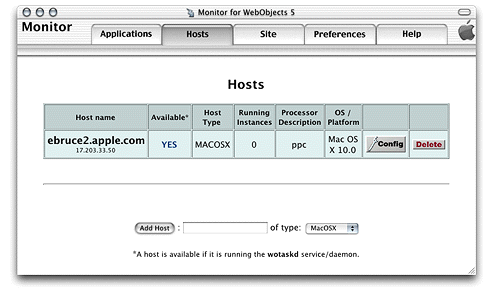Newly added host in Monitor