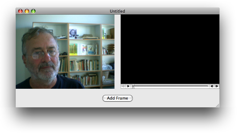 Preparing to capture single video frames and outputting those frames to a QuickTime movie