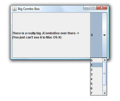 Oversize JComboBox in Windows