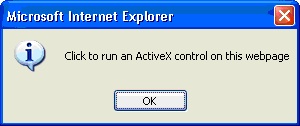 Click to run ActiveX dialog box
