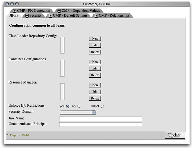A module-settings window