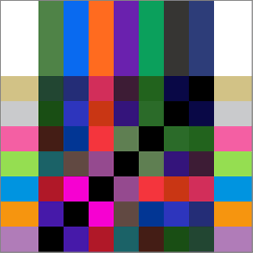 Rectangles painted using difference blend mode