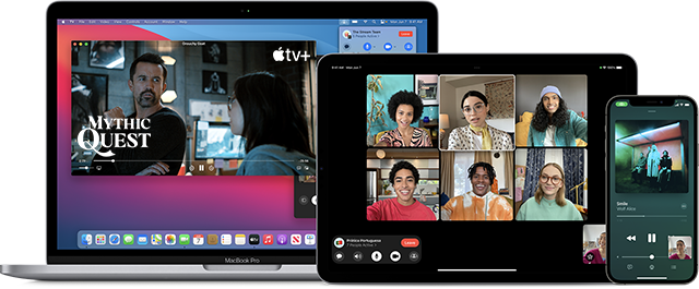 Shareplay on devices using MacOS, iPadOS, and iOS