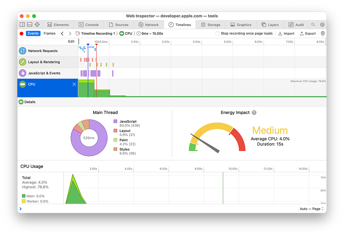 ios safari devtools