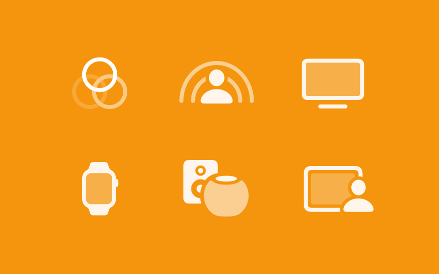 Example of multi-tonal rendered icons.