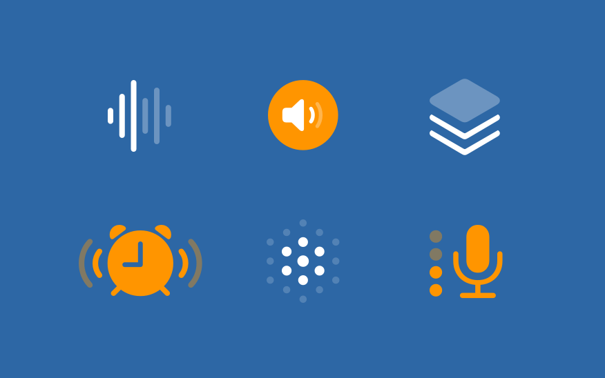 Example of six multi-color icons.