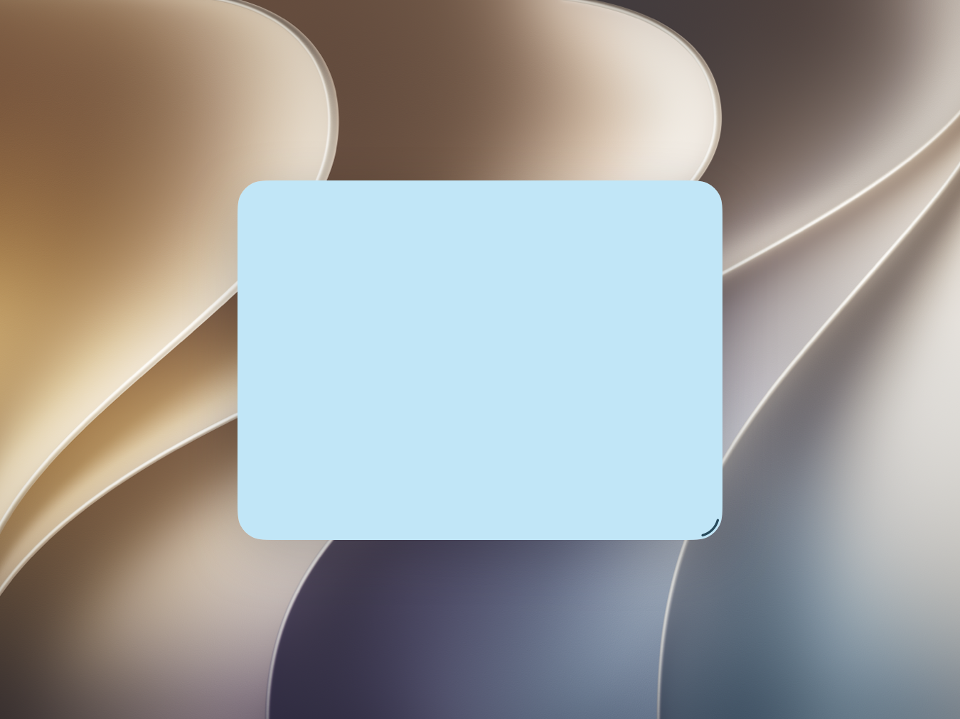 An illustration of an iPad in landscape orientation with an empty app window in the center of the screen. The window is narrow and short, and occupies roughly a quarter of the screen.