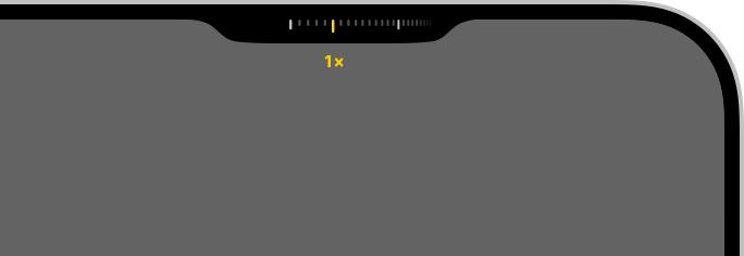 A partial screenshot of the Camera Control overlay displaying a slider control.