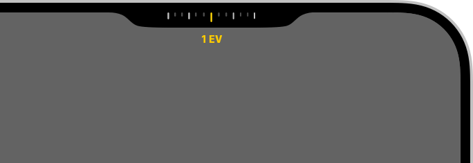 A partial screenshot showing an example of the Camera Control overlay with a slider control displaying a value and context for the type of value.